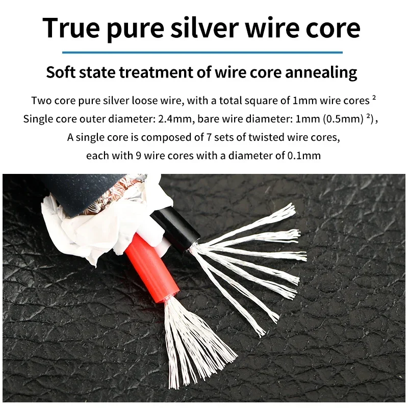 HiFi Audio Bulk Cable Sterling Silver 2*0.5mm² Audiophile DIY XLR & RCA Signal Line