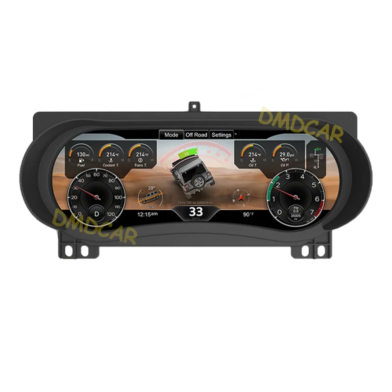 12.3 Inch Screen CockPit Car Digital Dashboard Cluster For Jeep Wrangler 2018-2023 LCD Instrument panel Speedmeter Display