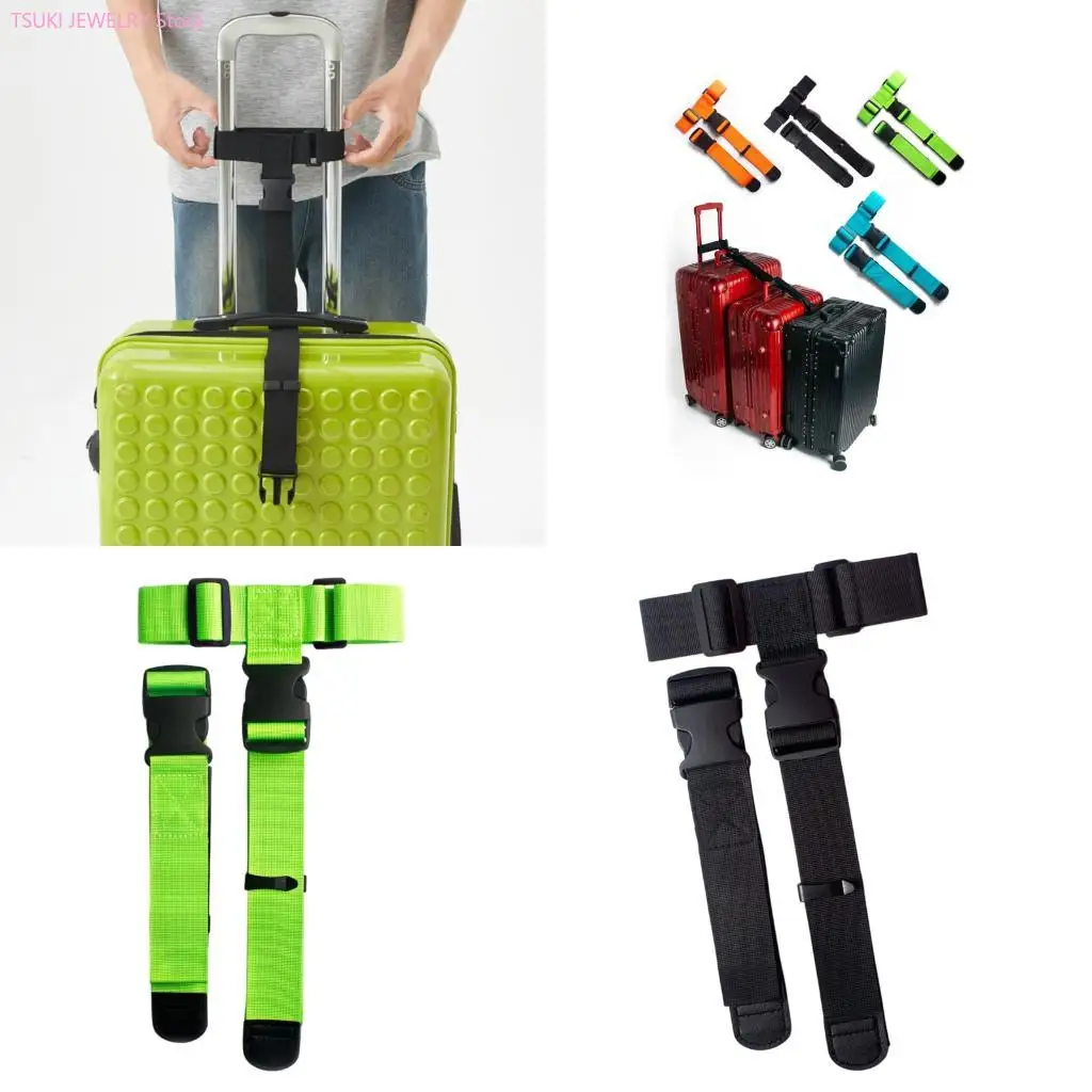 

62KE Adjustable Luggage Tie Down Straps Practical Polyester Family Travel Luggage Strap For Linking Multiple Bags