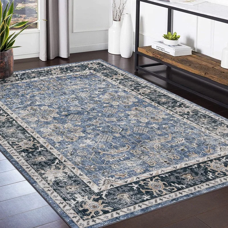 Amecrian Vintage Living Room Carpet Nonslip Machine Washable Print Coffee Table Floor Mat Large Bedroom Bedside Rug Ковер 러그