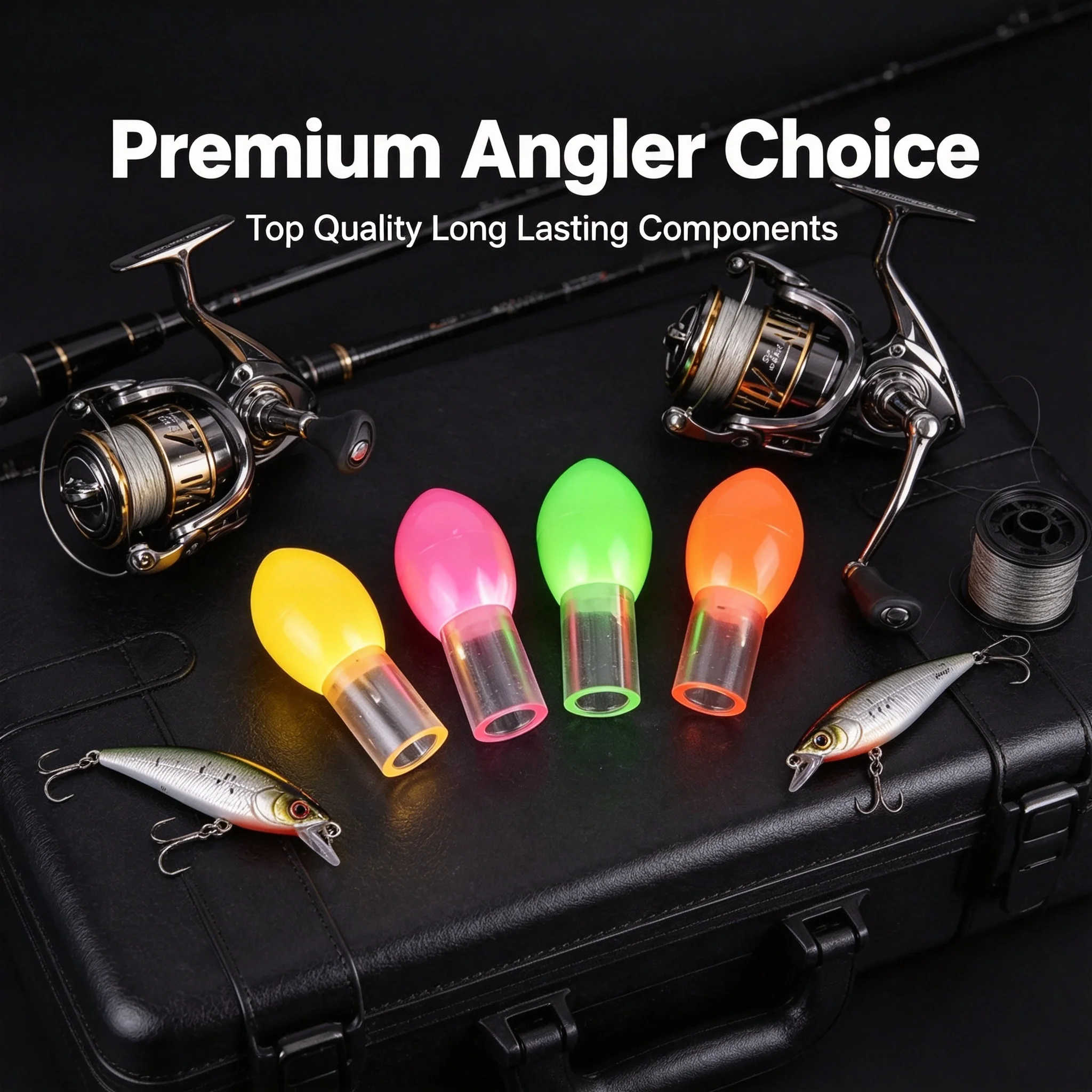 8Pcs LED Night Fishing Light Tips Waterproof Electronic Fishing Light Stick for Squid Jigging Luminous Night Fishing Tackle