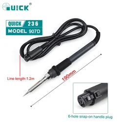 Quick 236 936 Original soldering station handle constant temperature Solder Replacement Soldering Iron handle Welding Tools