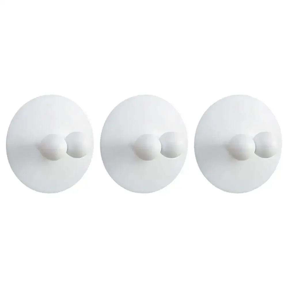 Wall Mounted Suction Cup Hooks 3 Pack No Drill Storage Racks Bathroom Accessories Toothbrush Holders Adhesive Organizers