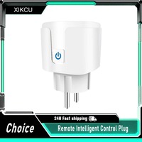 Tuya Smart Socket EU 20A Wifi Smart Plug With Power Monitoring Smart Life APP Remote Control Support Google Assistant Alexa