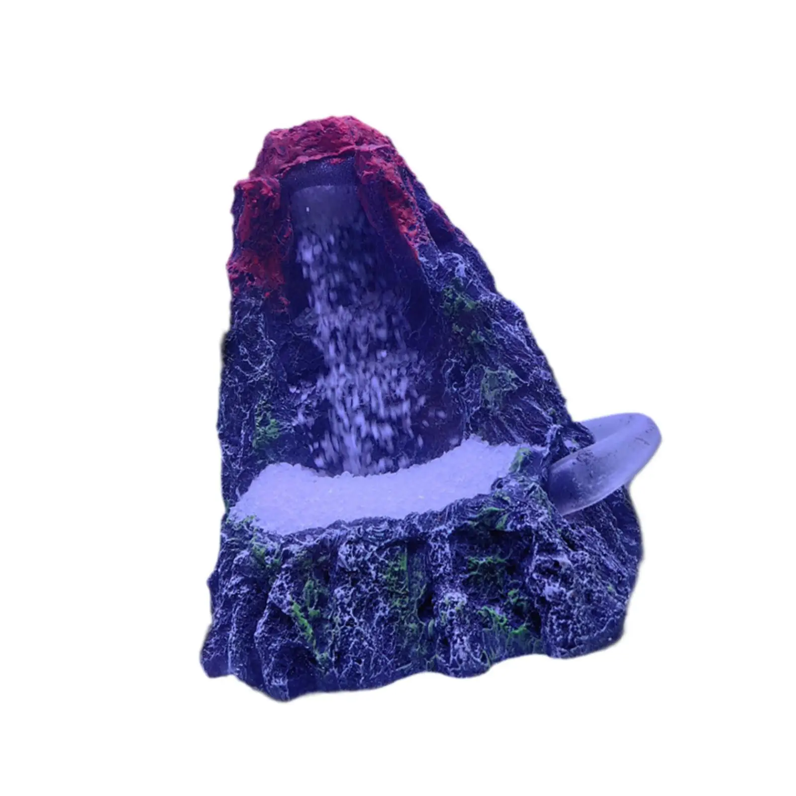 Dynamic Artificial Aquarium Volcano Ornament Compact Quicksand Fish Tank Landscape for Decorations for Aquarium Home