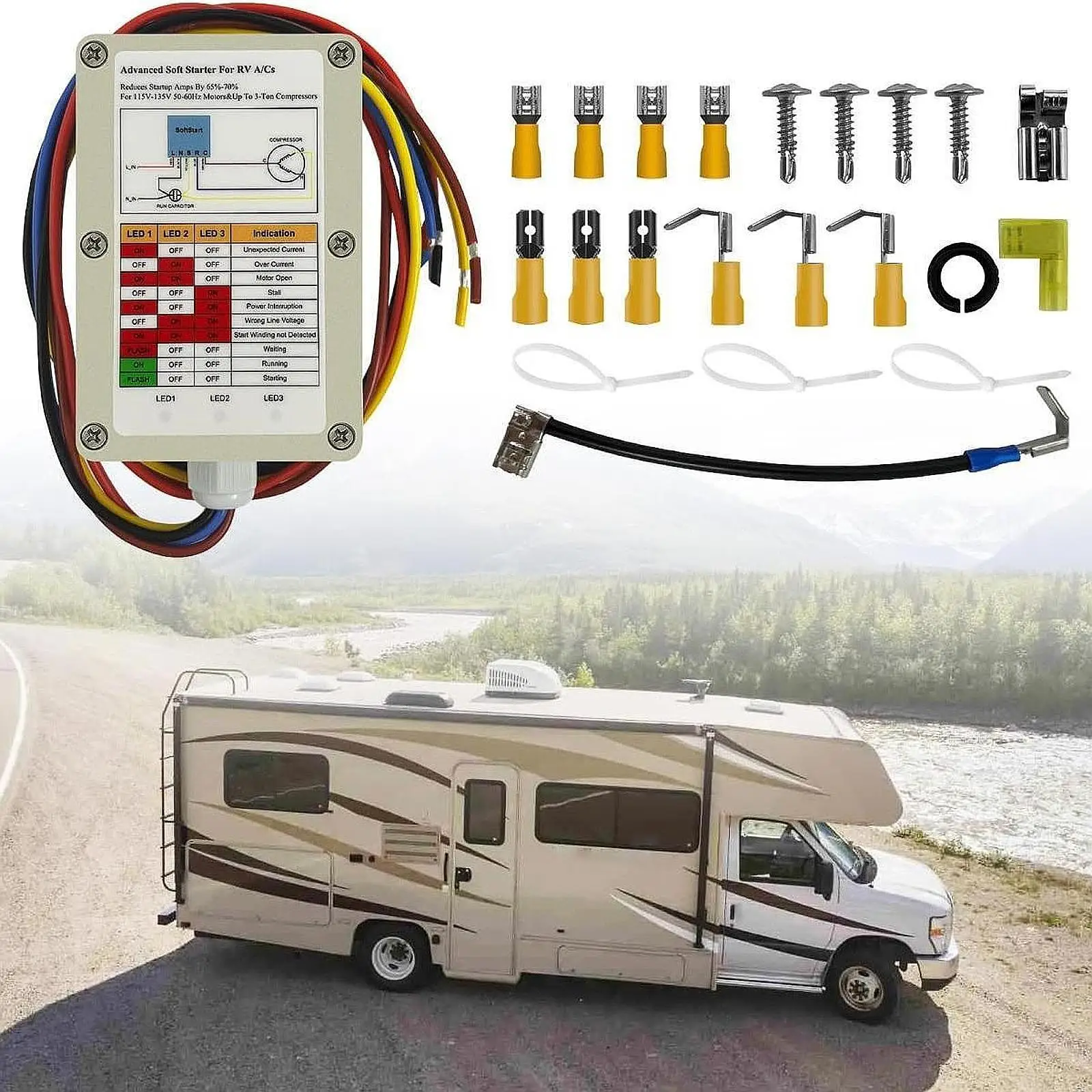 

Air Conditioner Soft Start Kit Soft Starter Replaces Applications Spare Part