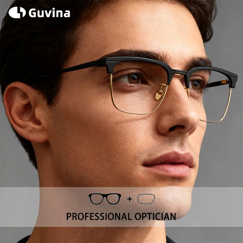 square-business-men's-eyewear-titanium-optical-eyewear-prescription-photochromic-myopia-hyperopia-progressive-anti-reflective