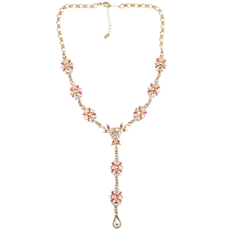 

Vintage Palace-style Dazzling Oversized Teardrop Necklace - Chic and Luxurious Statement Sweater Chain for Women M165