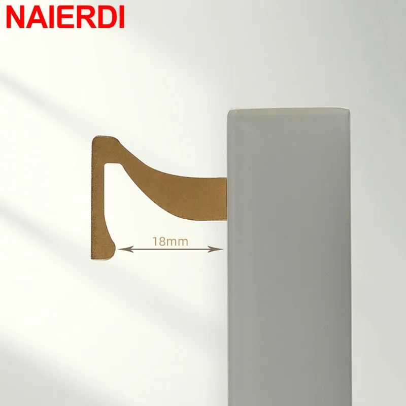 NAIERDI Luxury Brushed Gold Cabinet Handle Drawer Aluminum Alloy Long Furniture Handles Customizable Kitchen Cupboard Door Pulls