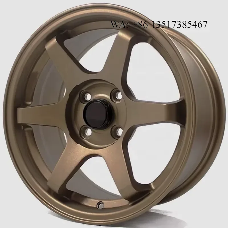 17 18 Inch Custom Forged Alloy Wheels Matte Black New Six Spoke 4x100 5x100 Machine Aluminum for Te37 Wheels STOCK