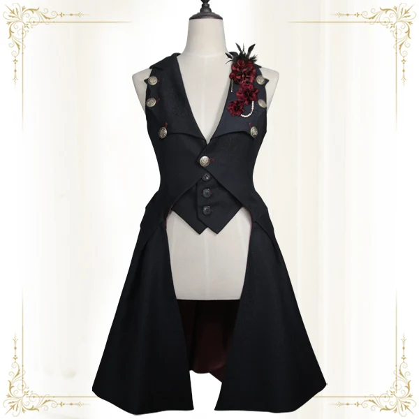 

Invincible Night Covenant - Vintage Elegant Handsome Neutral Prince Style Long Coat by Immortal Thorn