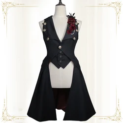 Invincible Night Covenant - Vintage Elegant  Handsome Neutral Prince Style Long Coat by Immortal Thorn