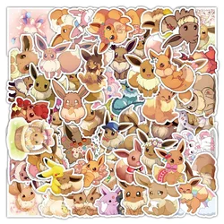 10/30/50 pçs bonito dos desenhos animados anime pokemon eevee graffiti adesivos decalque portátil motocicleta scrapbook telefone adesivo à prova dtoy água brinquedo