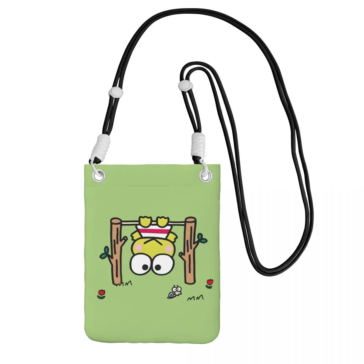 

Сумка для мобильного телефона KeroKeroKeroppi на заказ для путешествий, женская и мужская милая лягушка, маленький кошелек через плечо, кошелек для смартфона с ремешком