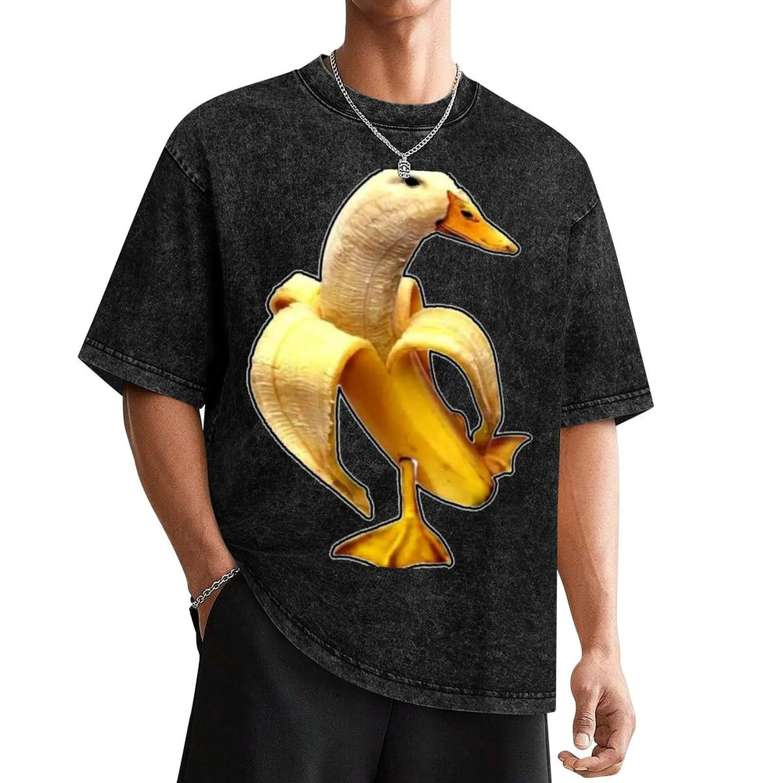 

banana duck T-Shirt street wear vintage graphic tee cotton t shirt men