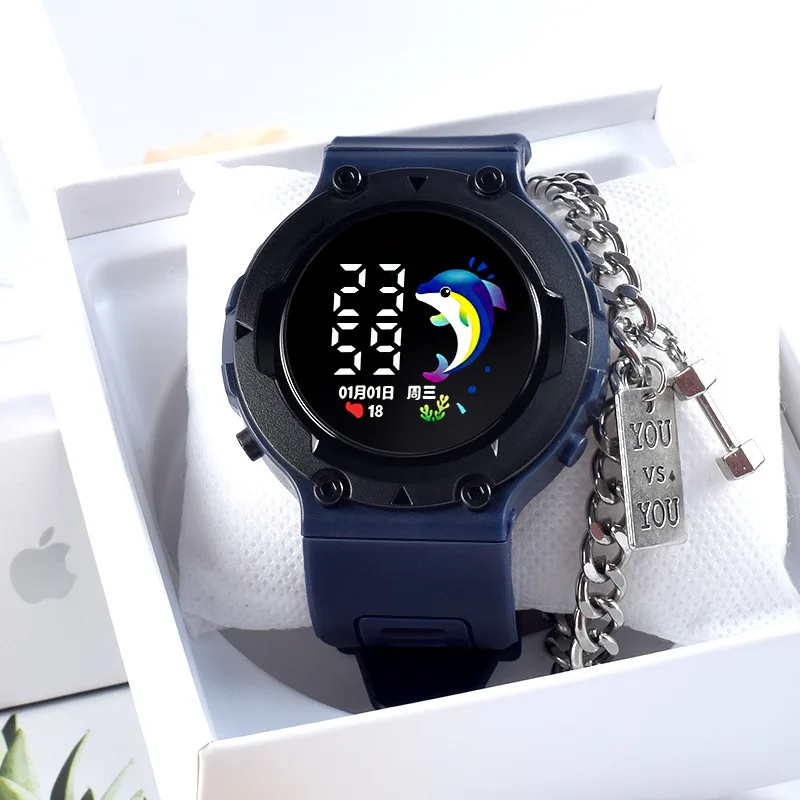 Montre de sport numérique LED pour enfants, montre-bracelet électronique étanche pour enfants, bracelet en silicone, cadeaux pour garçons et filles