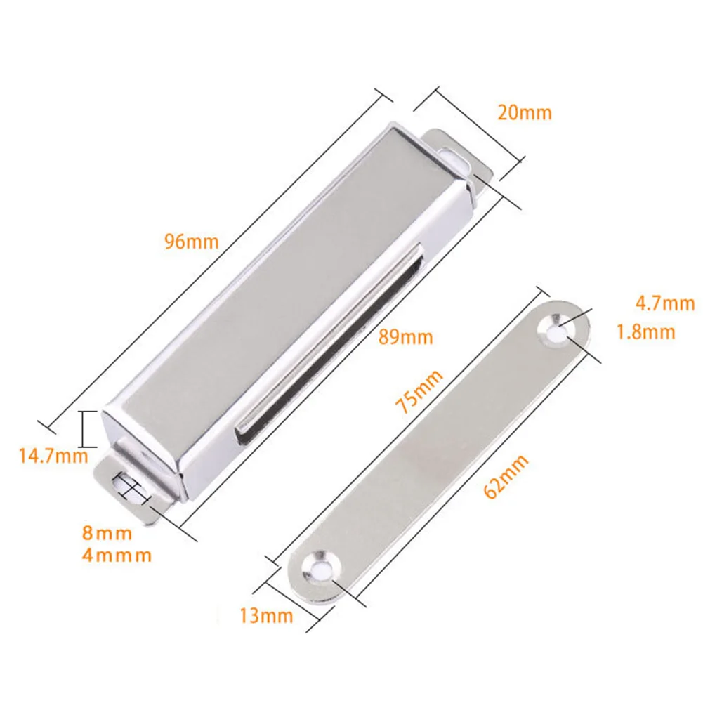 Avoids Slamming Doors For Home Cabinets Cabinet Door Magnet Elegant Silver Design Long-term Reliability For Cabinet Doors