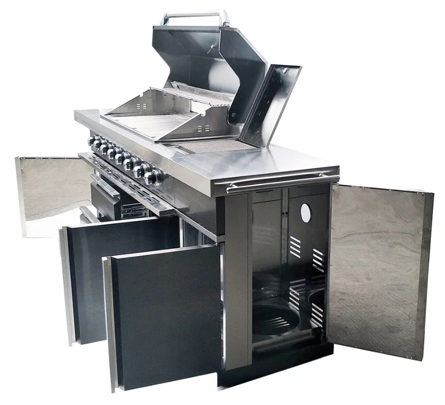 【Popular】Outdoor Kitchen BBQ, 6 Burners