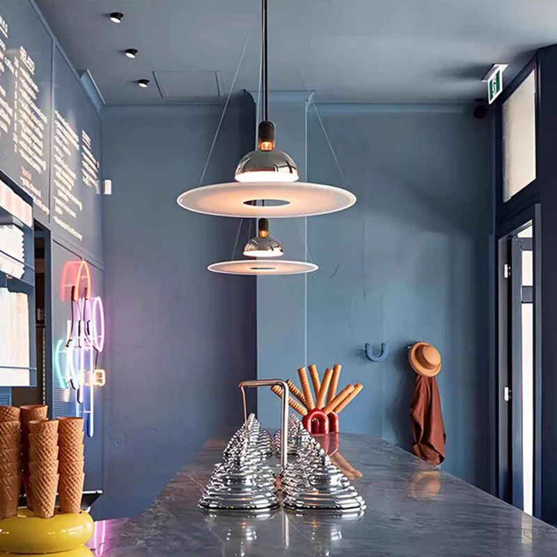

Creative Flying Saucer Pendant Lamp Nordic Modern Dining Room Ceiling Chandelier Home Interior Living Room Bedroom Hanging Light
