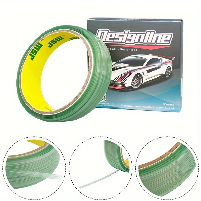 Car Vinyl Sticker Knifeless Tape Line Design Packaging Film Cutting Knife Styling Tool Accessories 196.85/393.7inch