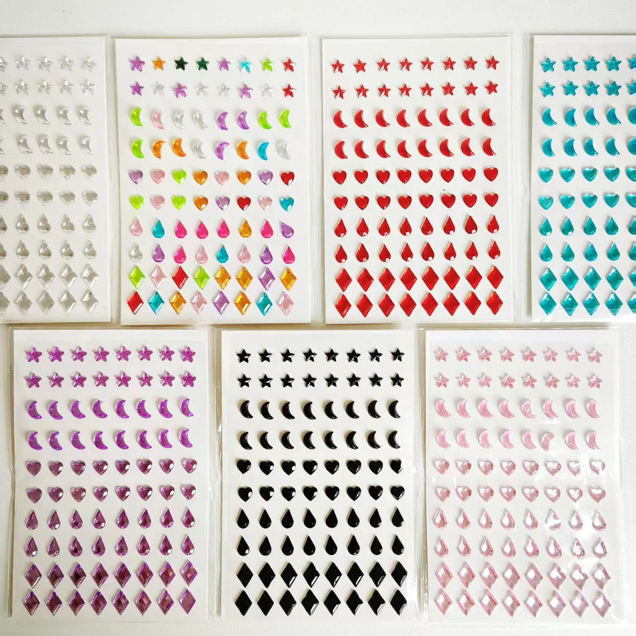 3D Crystal Gem Sticker Art Cross Border Diamond Phone Stickers for Handmade Creative DIY Acrylic Decoration Craft Supply