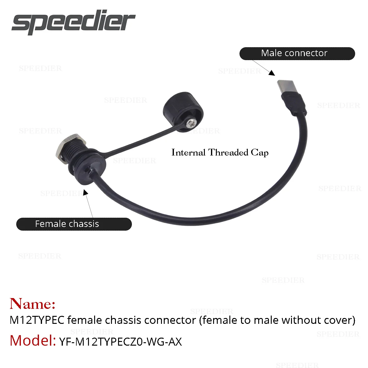 M12 USB 미니 타입 패널 고정 충전 어댑터, 익스텐션 DATA 신호, 암수 방수 데이터 케이블, 외부 방진