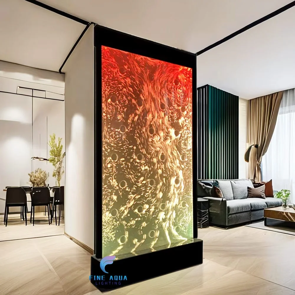

Customization.Size Custom Made Movable LED Screens & Room Divider with Dance Effect Indoor Acrylic Water Bubble Wall