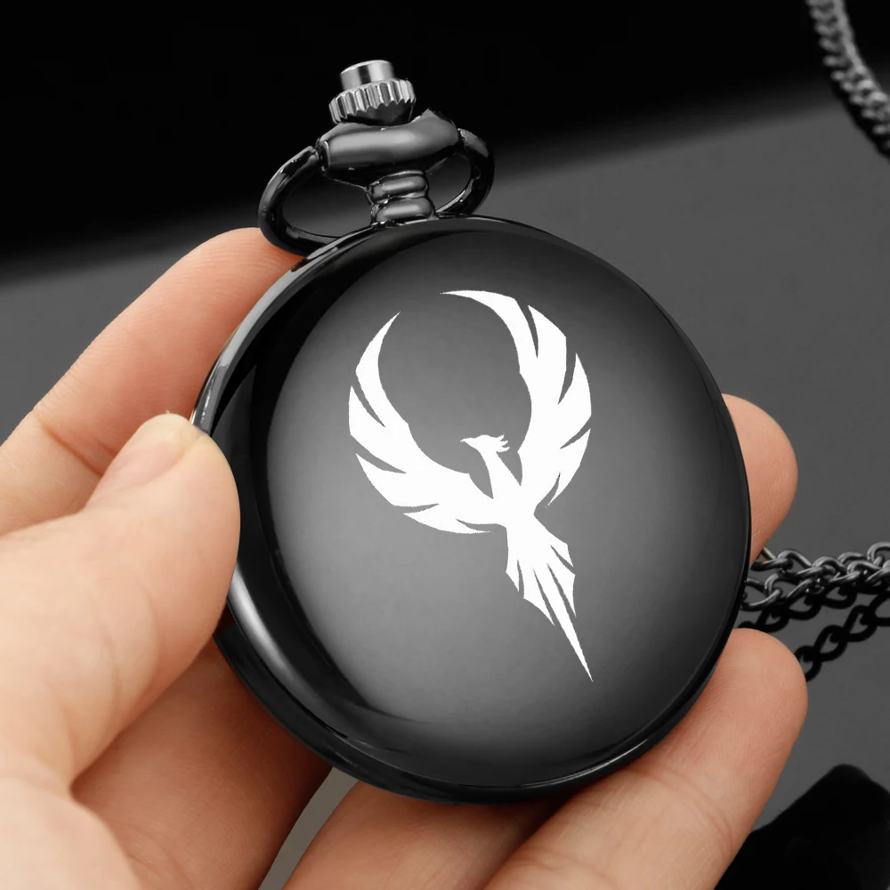 Retro phoenix Design Quartz Necklace Pocket Watch Mens Womens Steampunk Vintage Pendant Watches Unique Gifts reloj de bolsillo