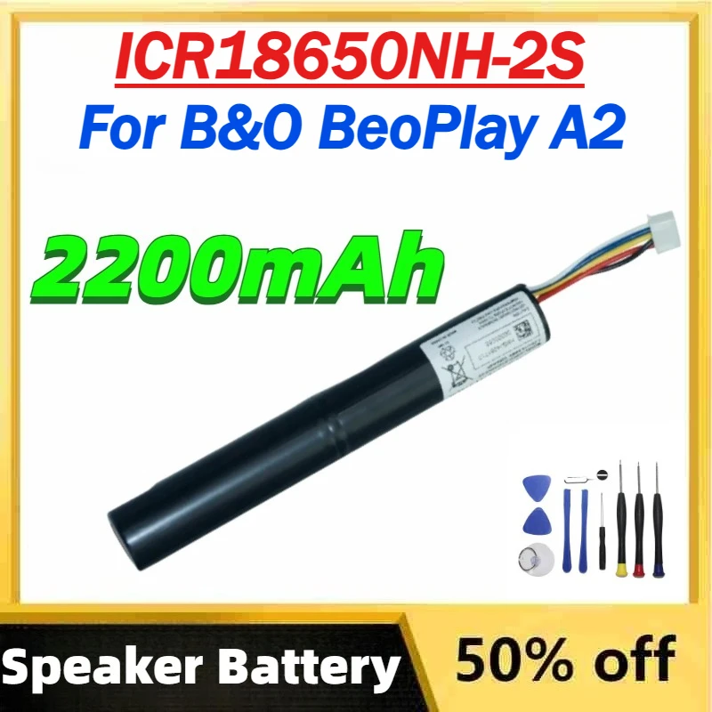High Quality 2200mAh ICR18650NH-2S Bluetooth Speaker Battery J406 for B&O BeoPlay A2 Replaceable Lithium Batteries +Free Tools
