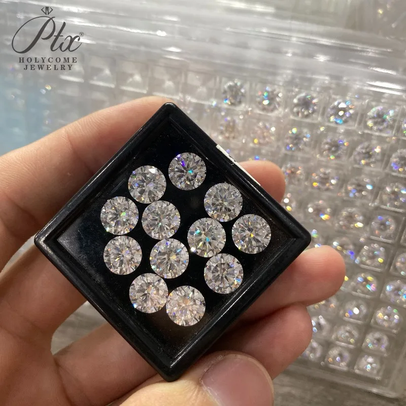 0.1ct-13ct مويسانيتي حجر فضفاض شكل دائري D اللون 8 قلوب و 8 سهام قطع VVS1 وضوح مع شهادة GRA لصنع المجوهرات