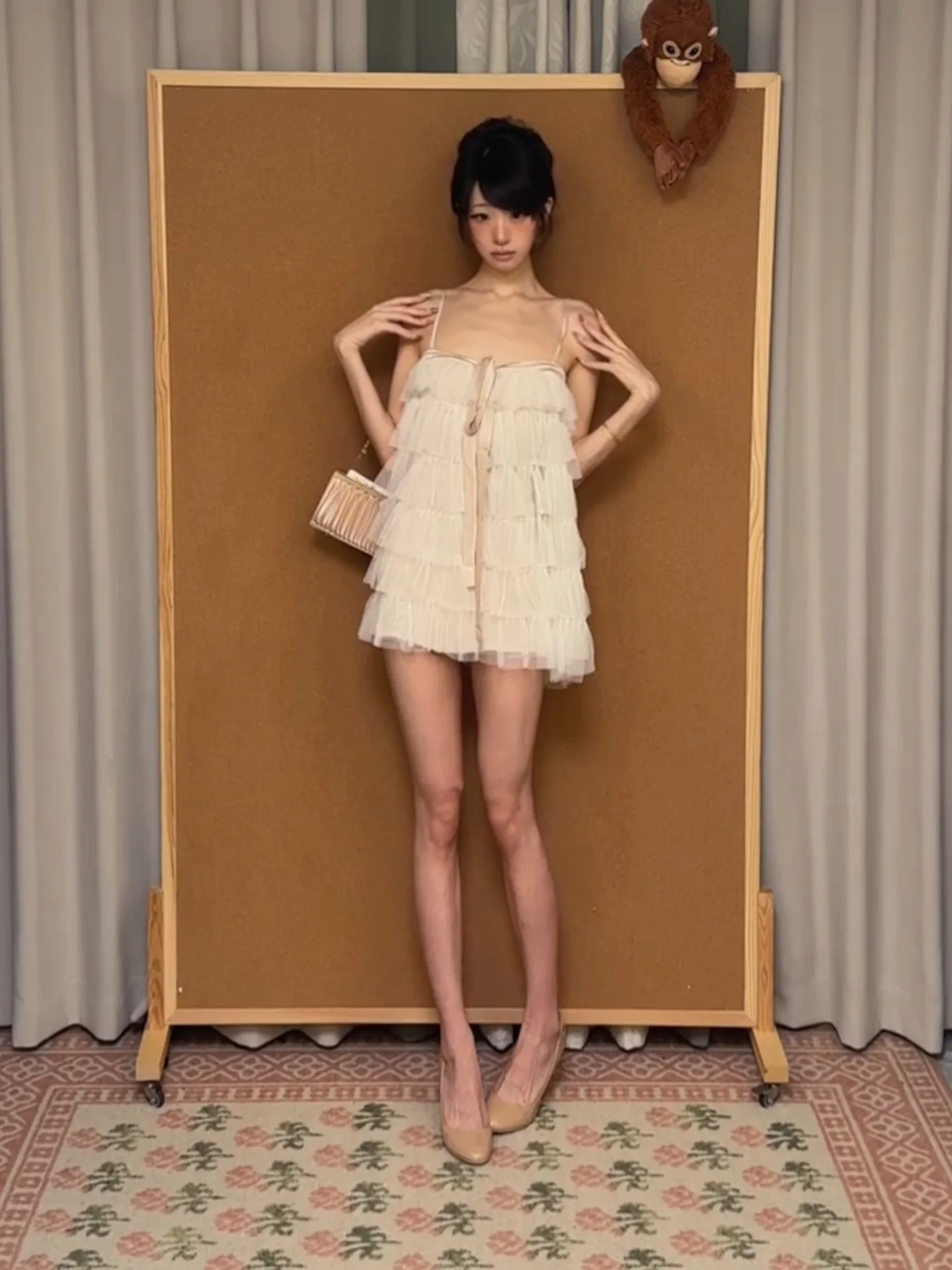 French Style Sexy Backless Polyester Fibre Summer Beach Holiday Short Skirt Women's Strapless Tulle Dress Puffy Birthday Cake...