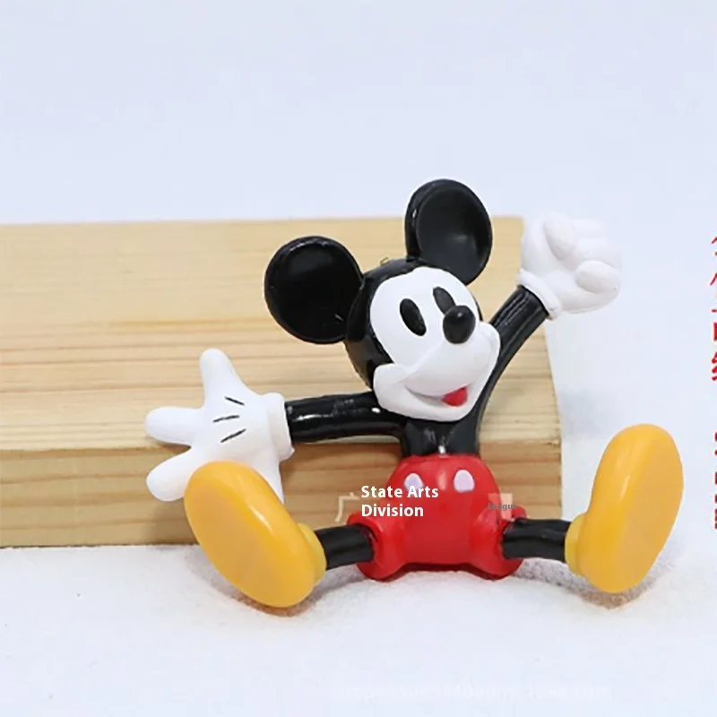 Mickey Mouse Pluto Kawaii Pvc Model Car Keychain Cartoon Action Figure Bag Accessories Pendant Diy Handmade Exquisite Ornaments