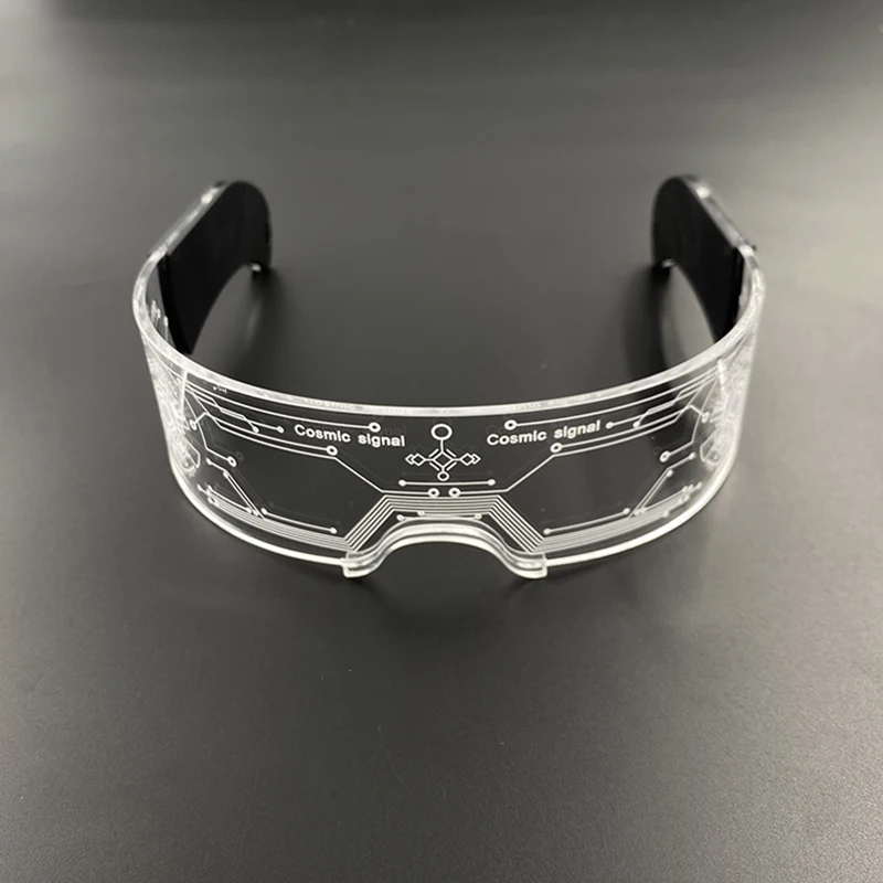 Modische Leuchtende Dekorative Brillen Neon-Licht-Dekoration LED-Sonnenbrille für Nachtclub DJ Tanz Musik Rave Kostüm Nacht – Detail 27