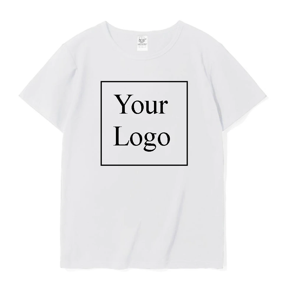 Custom Tshirt Front Back Print Professional Your Own Logo Text Photo Male Personalized Premium Gifts T-shirt Asian Size XS-4XL