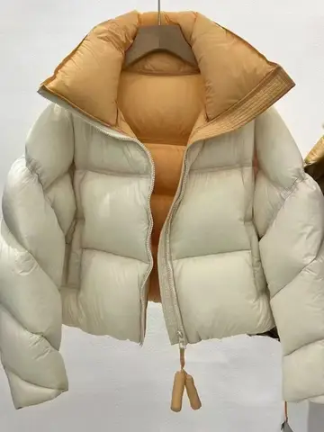 패션 면의 코트 한국 스타일 루즈핏 짧은 스타일 두꺼운 여성용 면의 코트 재킷 코트 재킷 면의 코트 Best5