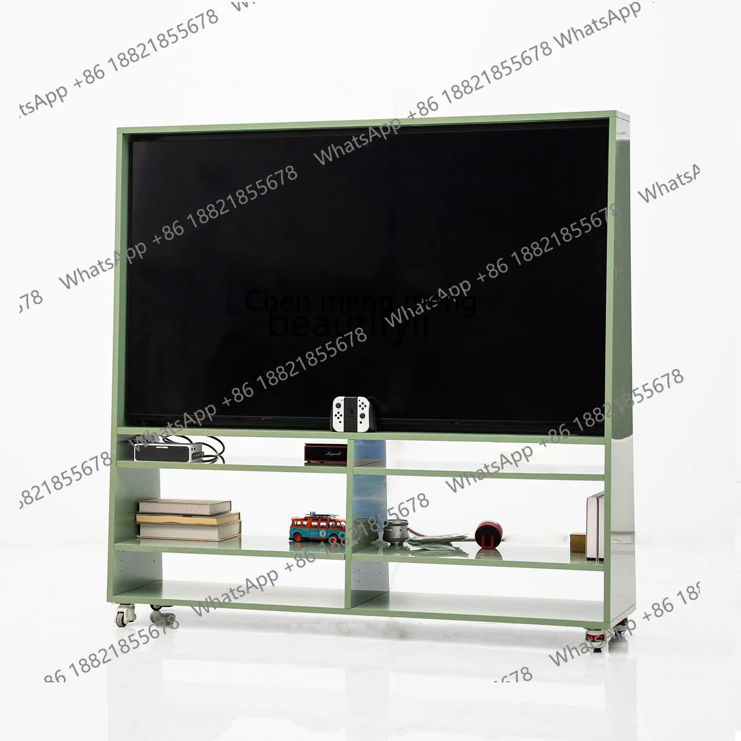 

X Solid wood TV cabinet Movable multi-functional locker Modern simple living room floor TV cabinet