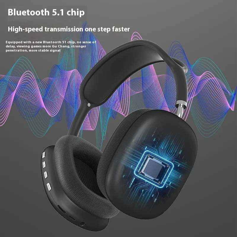 NEW Pro Max Air Wireless Bluetooth Headphones Noise Cancelling Earphones Mic Pods Over Ear Sports Gaming Headset For Apple