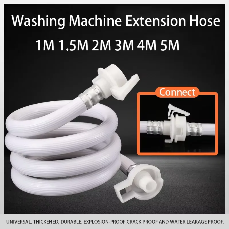 1m 2m 3m 4m 5m Automatic Washing Machine PVC Inlet Pipe Extension Tube Butt Extension Hose Connected To The Water Injection Pipe