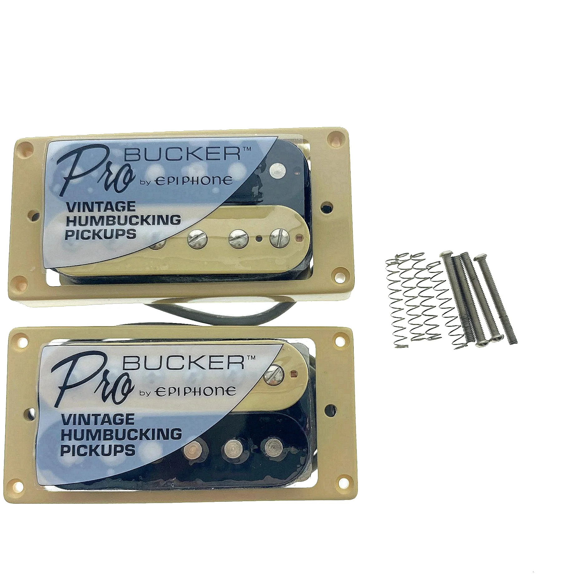 Set of 2 Zebra Original Epi LP SG Electric Guitar ProBucker Humbucker Pickup with Wiring Harness QUICK CONNECT