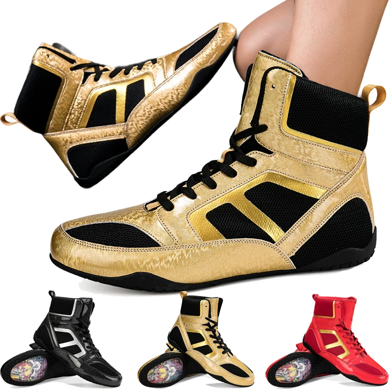 

men's breathable wrestling boots professional men's and women's wrestling boots boxing shoes non-slip training sneakers