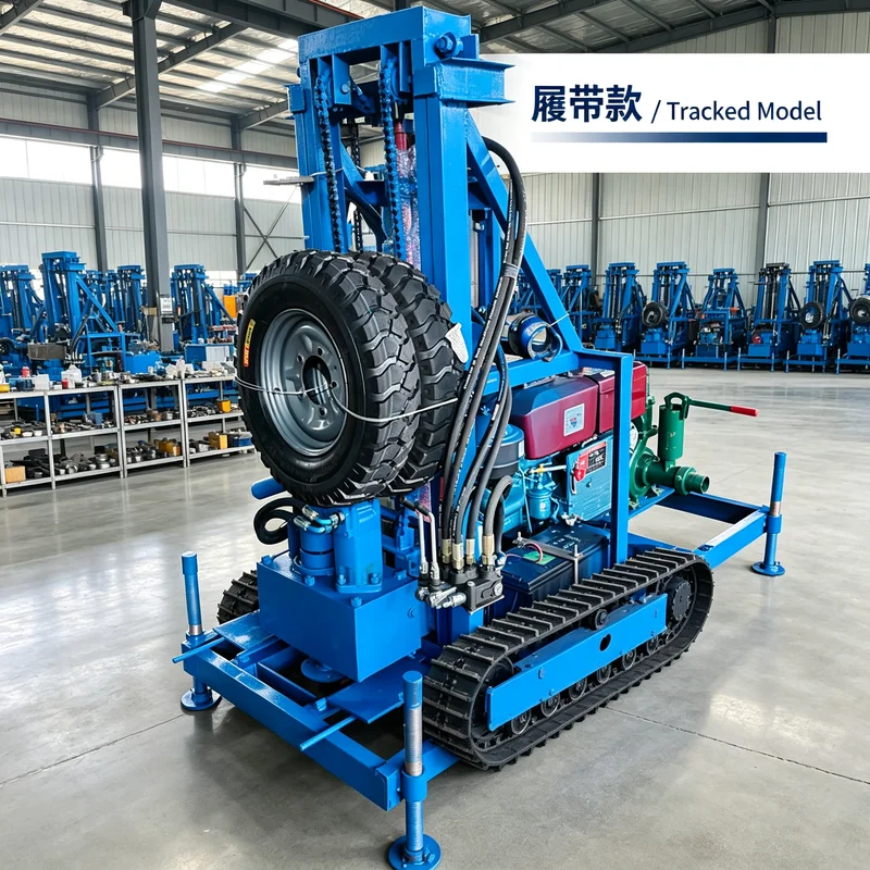 Heavy Duty Crawler Hydraulic Diesel Portable Water Well Drilling Machine Rig with High Safety for Rural Drinking Water Projects
