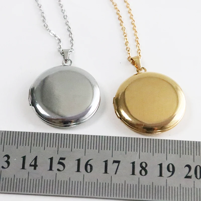 Everfast 10pc DIY Plain 12mm 20mm 30mm Round Stainless Steel Pendant Charms Locket Jewelry Men Women Making Family Memories Gift