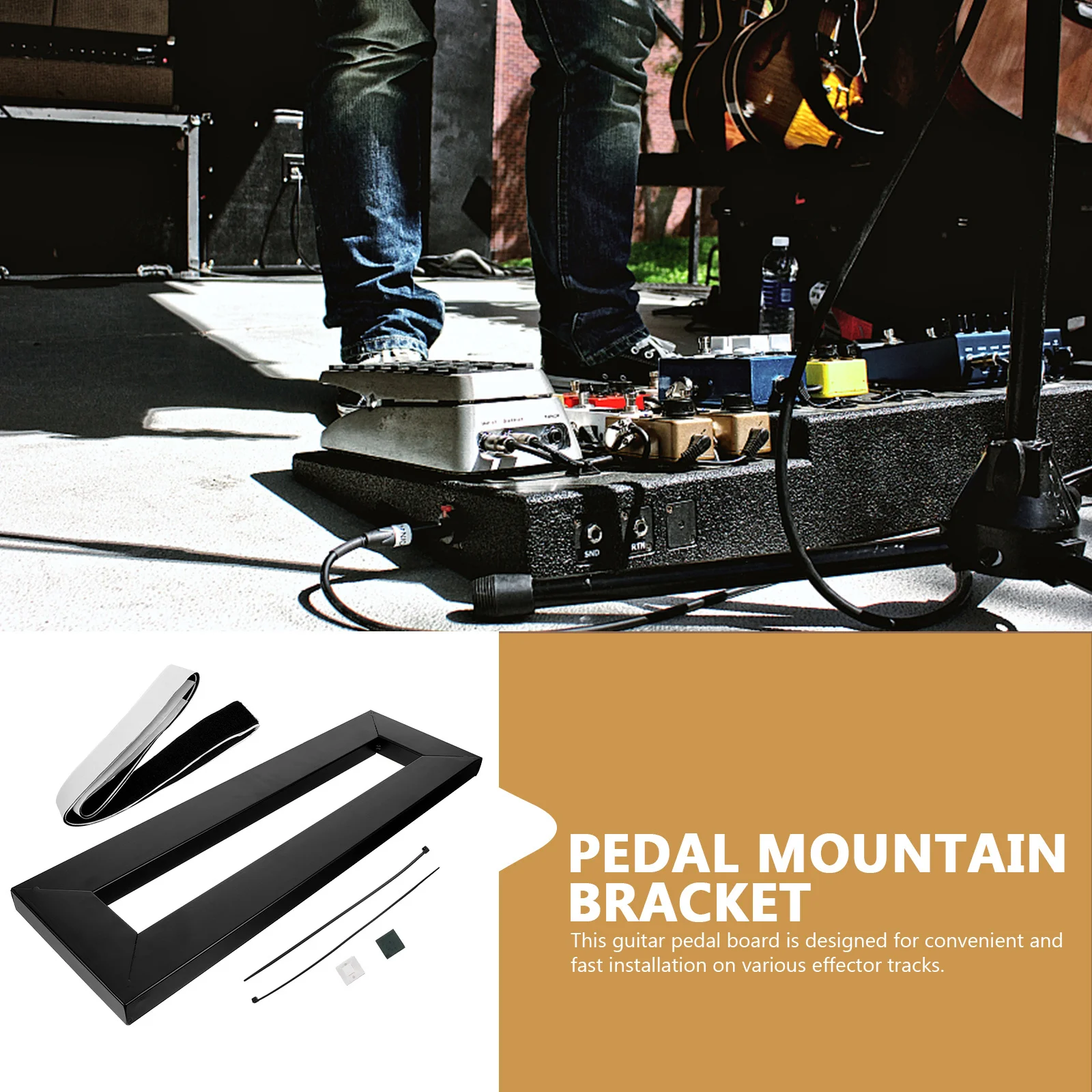 

Electric Guitar Pedal Board Compact Mounting Bracket For Effect Pedal Small Portable Guitar Bass Effector Multi Effects