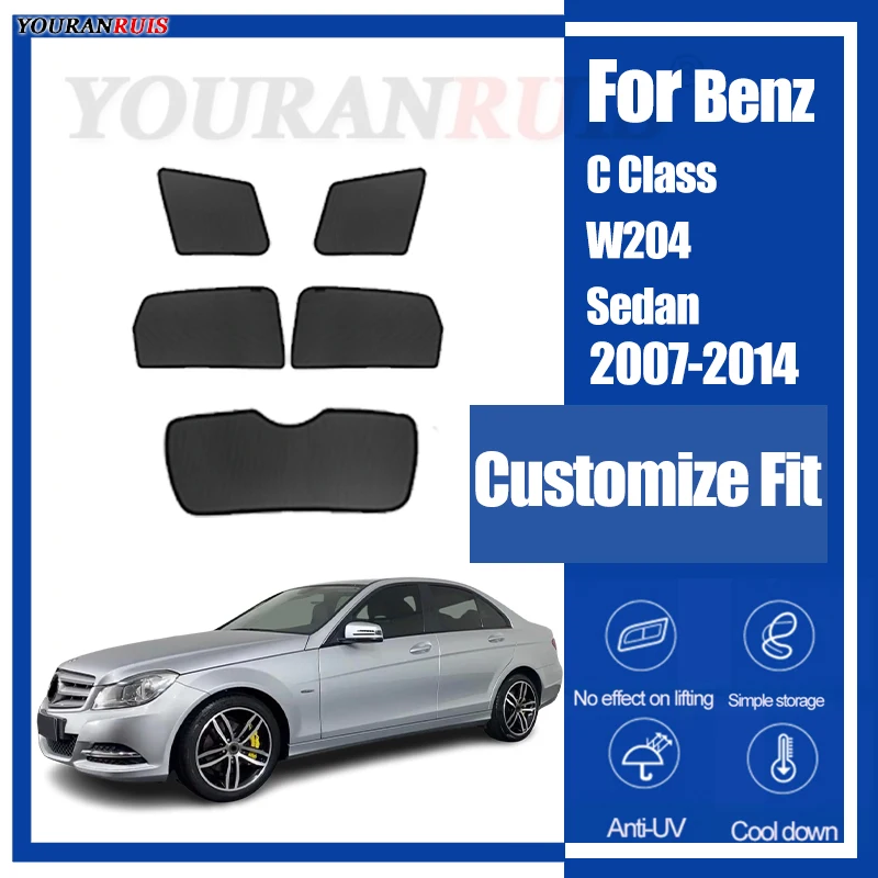 

For Mercedes Benz C Class W205 Sedan 2007-2014 Magnetic Car Windows Front Windshield Sunshade Visor Car Sun Protection Curtains