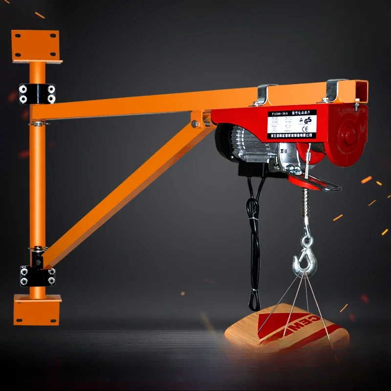 

Micro Electric Hoist 220V Wall Crane Home Decoration Small Lifting Crane Column Bracket