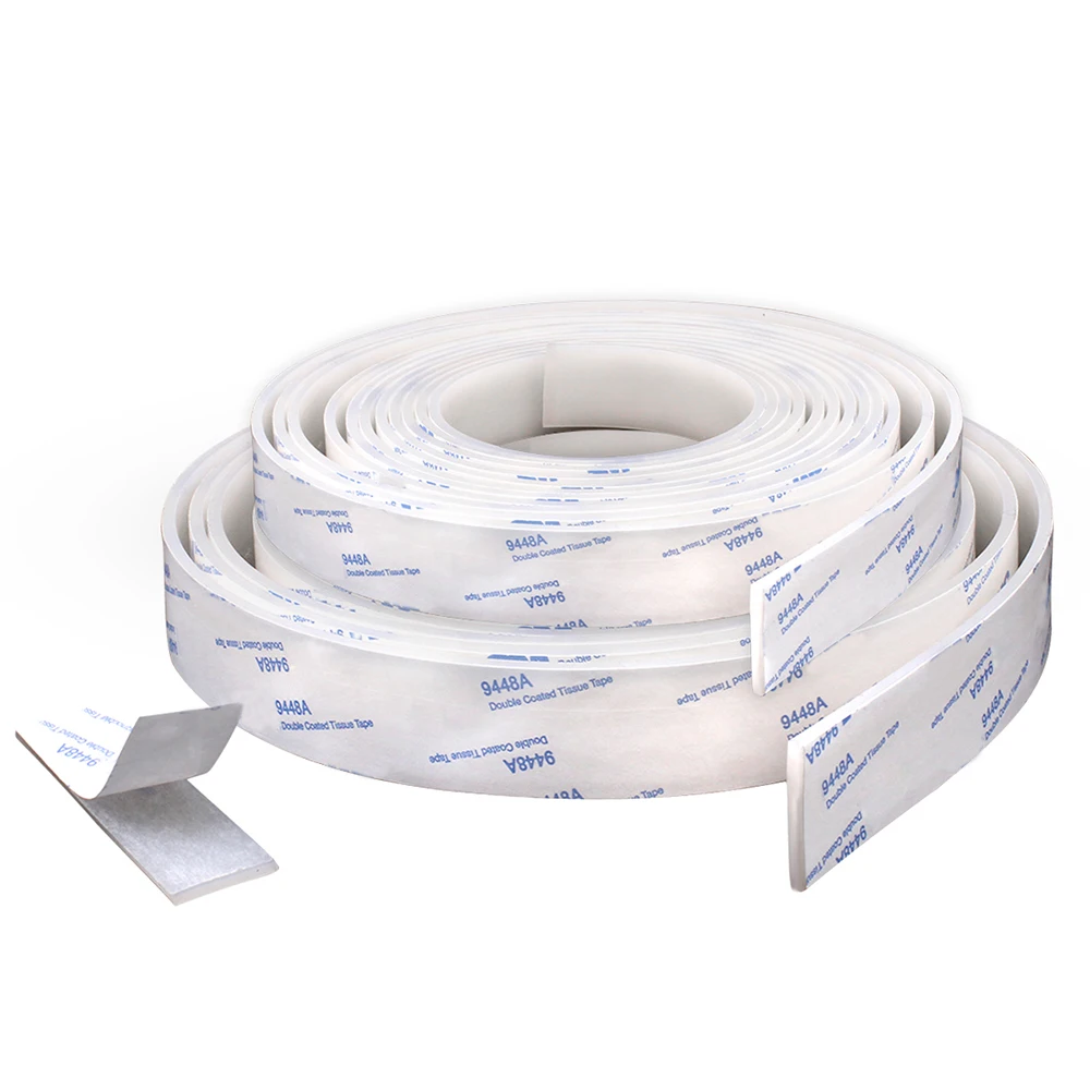 1/2/3/5/10M White Self-Adhesive Silicone Rubber Seal Strip Width 5/10/15/20/30mm Thick 1/2/3/5mm Anti-Slip Damper Sealing Gasket