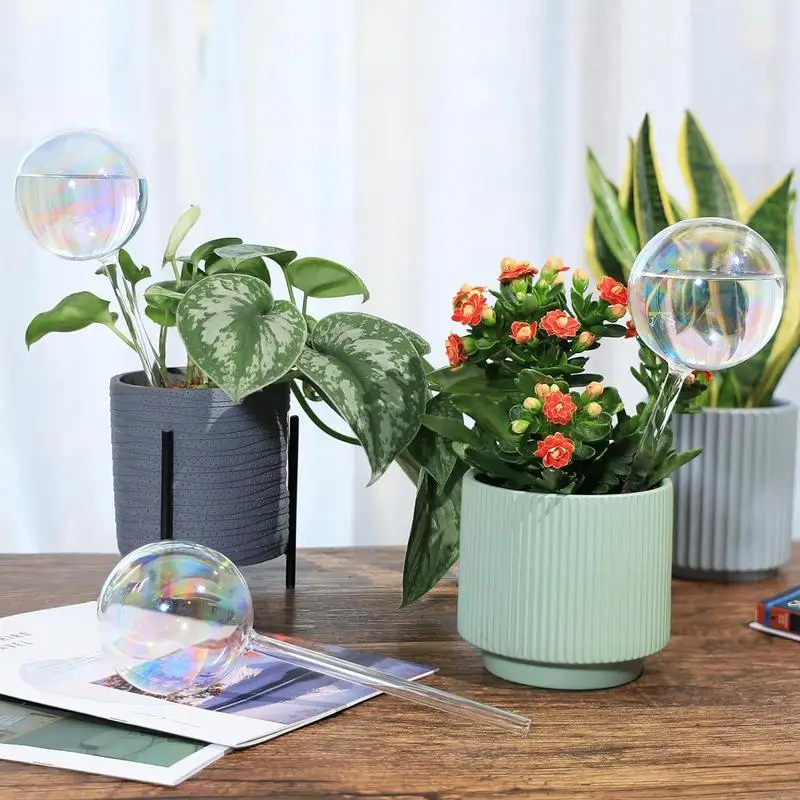 2/3/4/6Pcs Automatic Plant Watering Bulbs Self Watering Glass Balls Watering Device Drip Irrigation System for summer dry soil ﻿