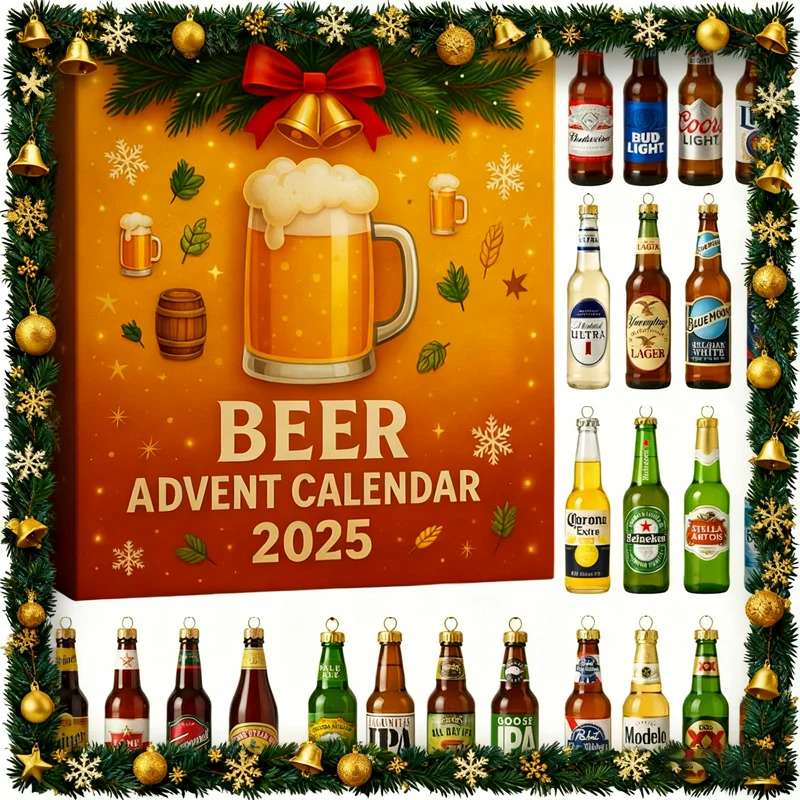 2025 تقويم القدوم البيرة تقويم القدوم البيرة عيد الميلاد ويسكي تقويم القدوم في المخزون الهدايا