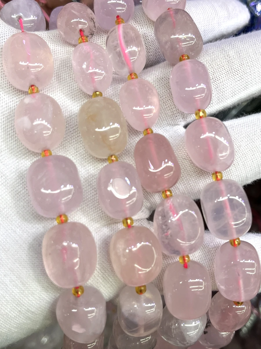 Natural Pink Crystal Conformal Irregular Irregular Faceted Loose For Jewelry Making DIY Necklace Bracelet 15''10x15mm