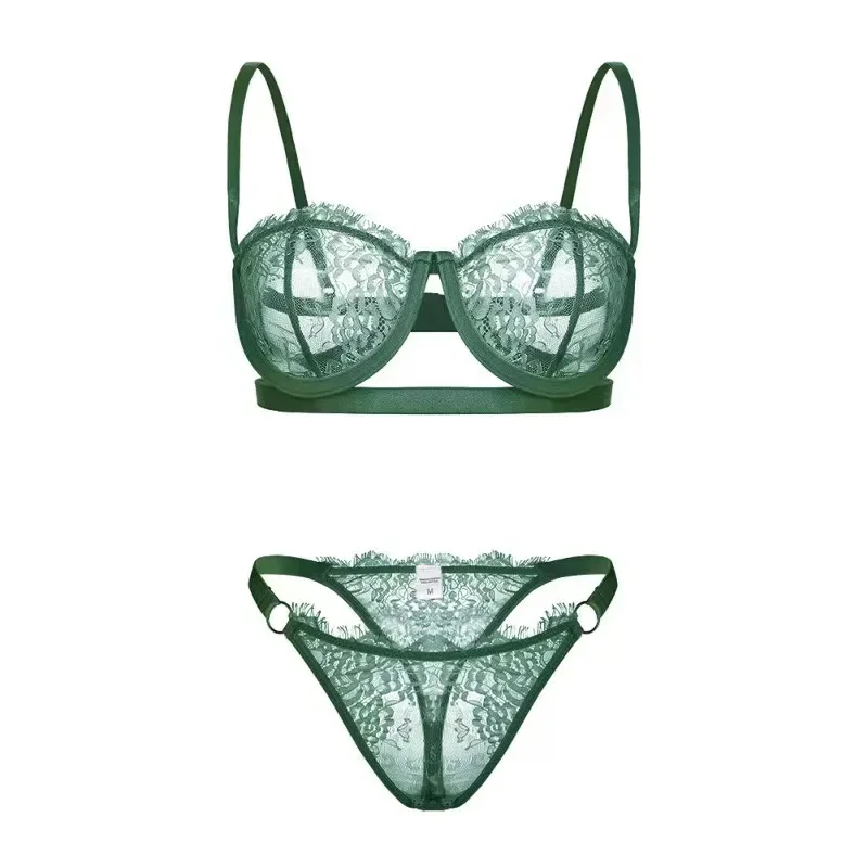 

Women Sexy Lingerie Corset Solid Erotic Mesh Transparent Bra Panty Lingerie Underwear Set Lenceria Erotica Mujer Sexi Babydoll